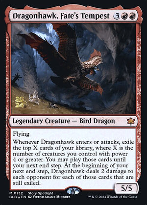 Dragonhawk, Fate's Tempest (132s) [Bloomburrow Promos]