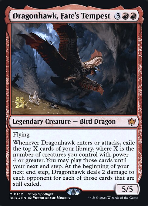 Dragonhawk, Fate's Tempest (132s) [Bloomburrow Promos]