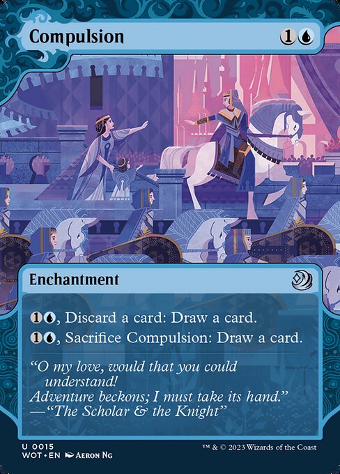 Compulsion (15) [Wilds of Eldraine: Enchanting Tales] [Showcase, Borderless]