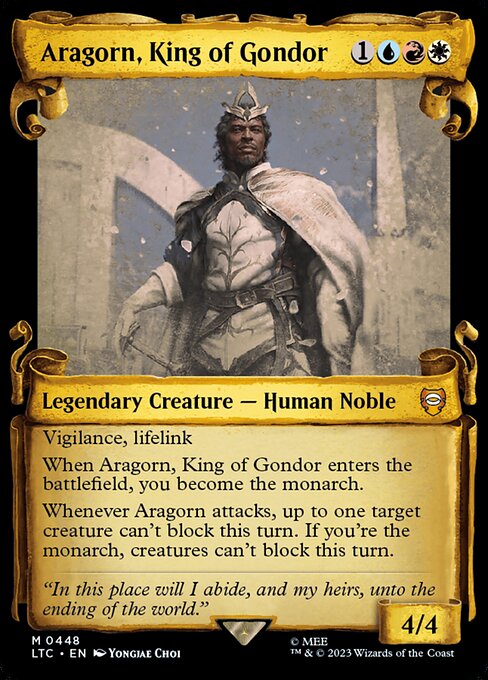 Aragorn, King of Gondor (448) [Tales of Middle-earth Commander] [Showcase]