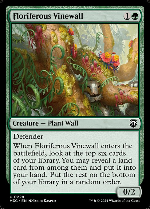 Floriferous Vinewall (228) [Modern Horizons 3 Commander]