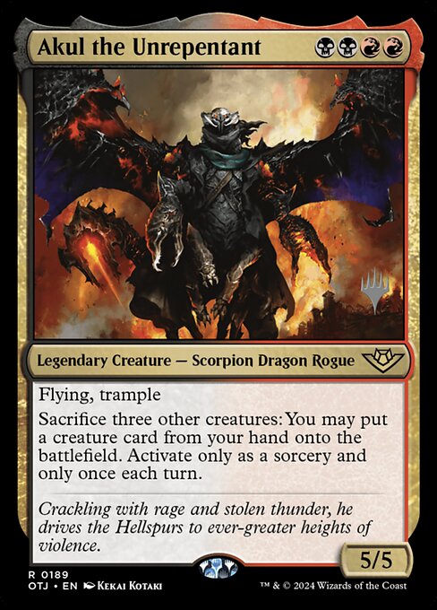 Akul the Unrepentant (189p) [Outlaws of Thunder Junction Promos]