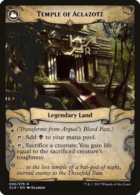 Arguel's Blood Fast // Temple of Aclazotz (90) [Ixalan]