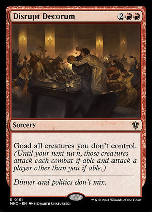 Disrupt Decorum (151) [Murders at Karlov Manor Commander]