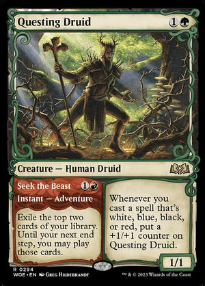 Questing Druid // Seek the Beast (294) [Wilds of Eldraine] [Showcase]