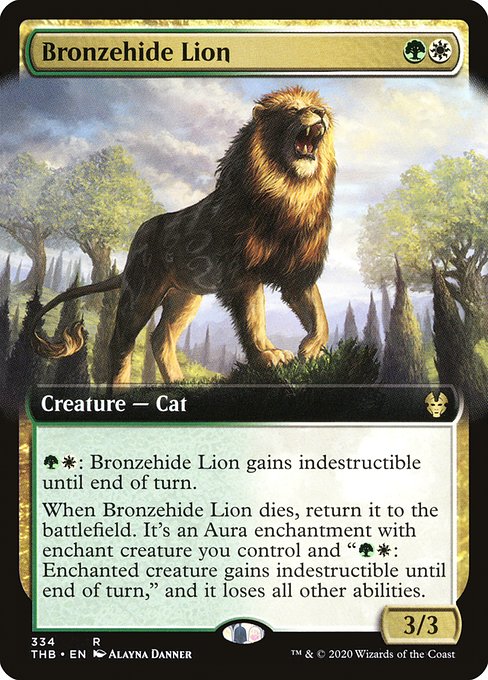 Bronzehide Lion (334) [Theros Beyond Death] [Extended Art]