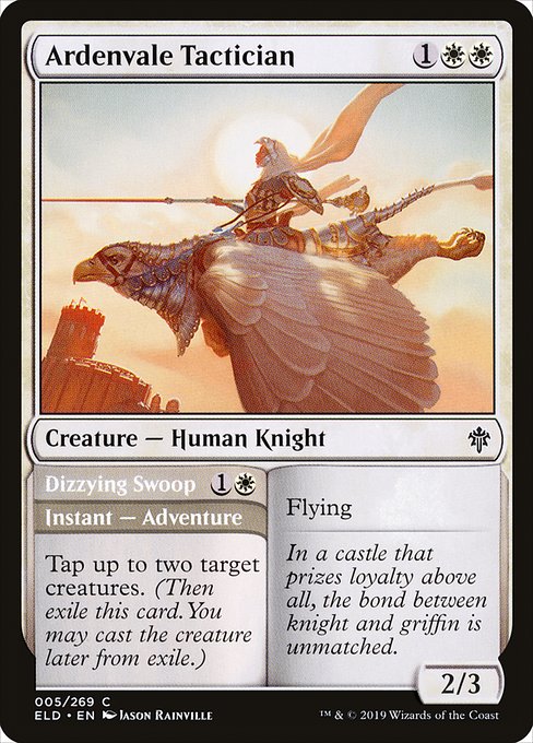 Ardenvale Tactician // Dizzying Swoop (5) [Throne of Eldraine]