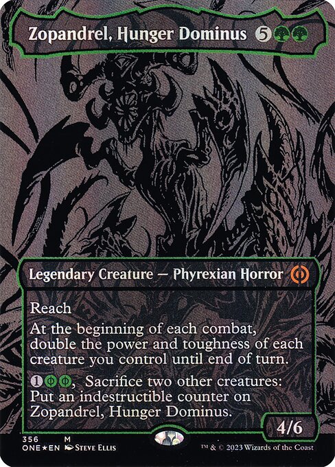 Zopandrel, Hunger Dominus (356) [Phyrexia: All Will Be One] [Borderless]