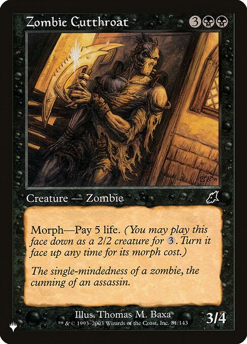 Zombie Cutthroat (SCG-81) [The List]