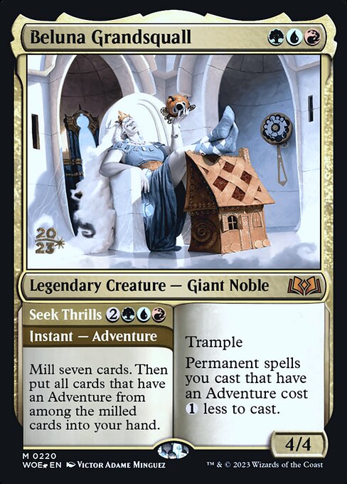Beluna Grandsquall // Seek Thrills (220s) [Wilds of Eldraine Promos]