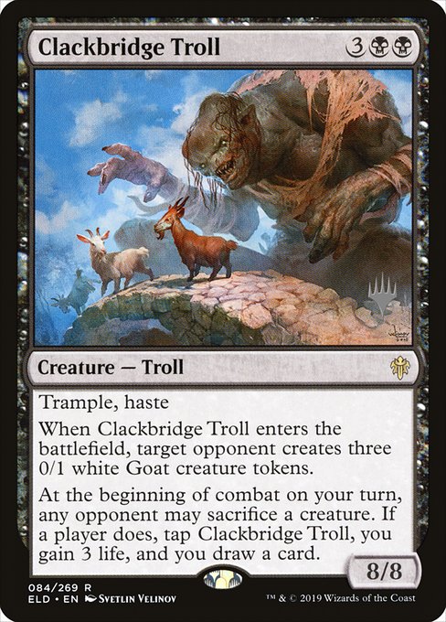 Clackbridge Troll (84p) [Throne of Eldraine Promos]