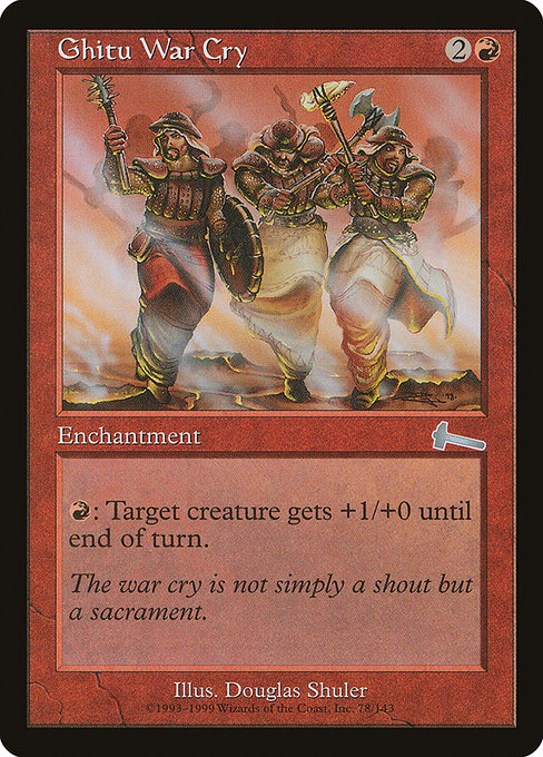 Ghitu War Cry (78) [Urza's Legacy]