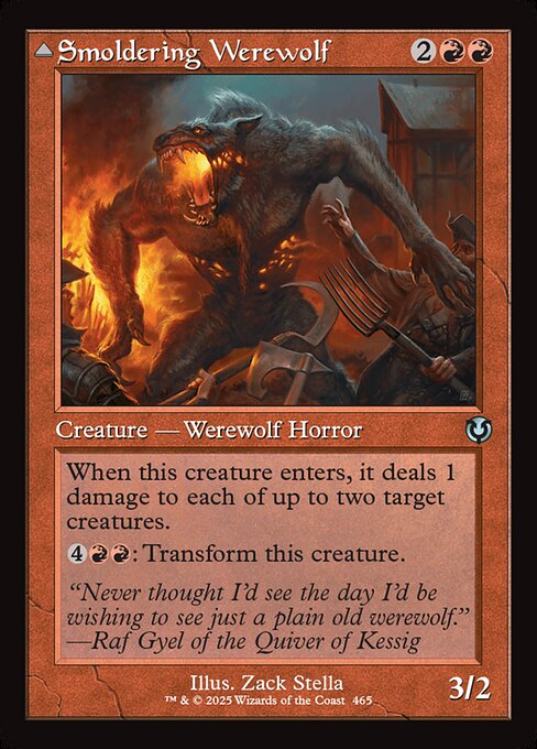 Smoldering Werewolf // Erupting Dreadwolf (465) [Innistrad Remastered]