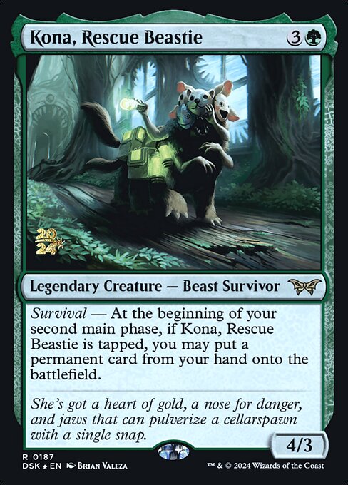 Kona, Rescue Beastie (187s) [Duskmourn: House of Horror Promos]