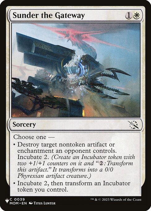 Sunder the Gateway (MOM-39) [The List]