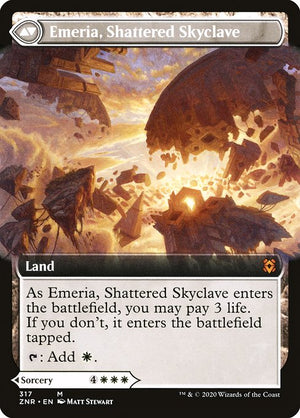 Emeria's Call // Emeria, Shattered Skyclave (317) [Zendikar Rising] [Extended Art] Reverse