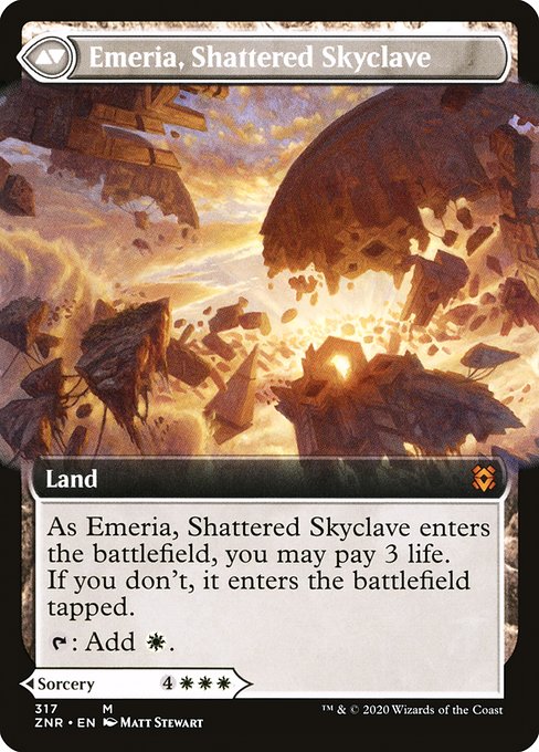 Emeria's Call // Emeria, Shattered Skyclave (317) [Zendikar Rising] [Extended Art] Reverse