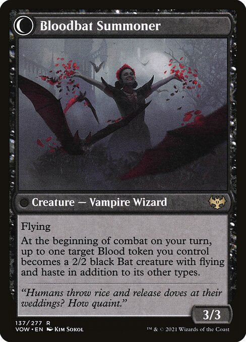 Voldaren Bloodcaster // Bloodbat Summoner (137) [Innistrad: Crimson Vow] Reverse