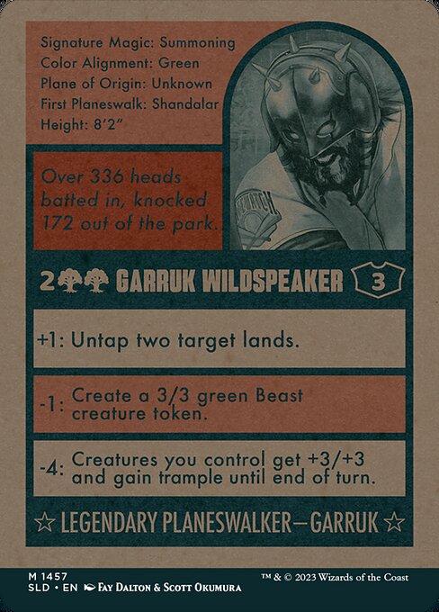 Garruk Wildspeaker // Garruk Wildspeaker (1457) [Secret Lair Drop] [Full Art, Borderless] Reverse