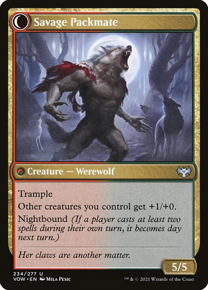 Child of the Pack // Savage Packmate (234) [Innistrad: Crimson Vow] Reverse