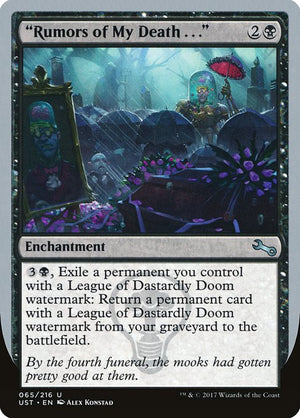 "Rumors of My Death . . ." (65) [Unstable]