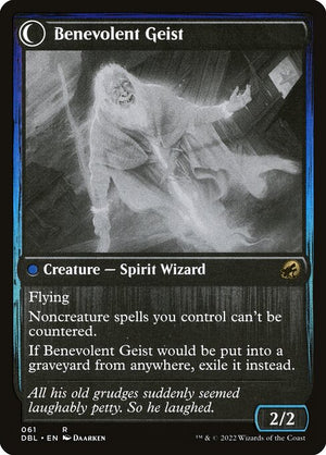 Malevolent Hermit // Benevolent Geist (61) [Innistrad: Double Feature] Reverse
