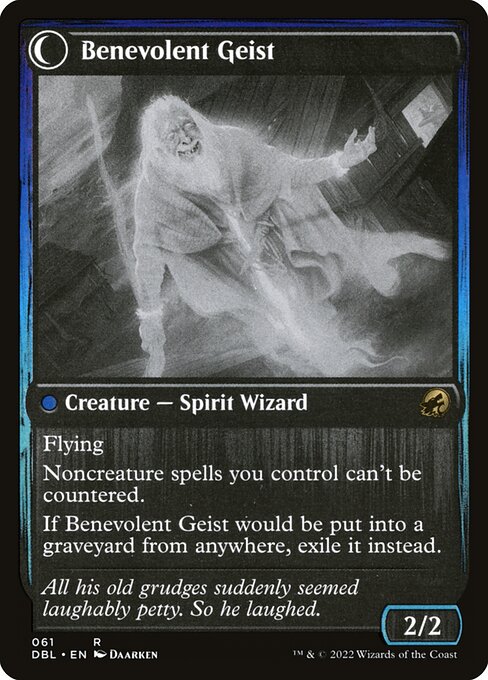 Malevolent Hermit // Benevolent Geist (61) [Innistrad: Double Feature] Reverse