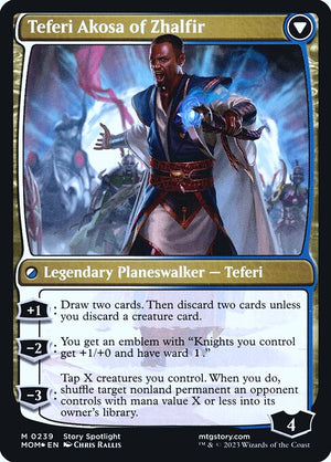 Invasion of New Phyrexia // Teferi Akosa of Zhalfir (239s) [March of the Machine Promos] Reverse