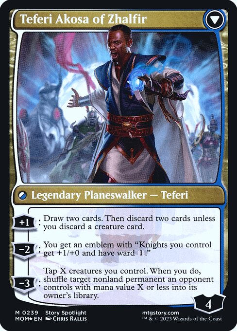 Invasion of New Phyrexia // Teferi Akosa of Zhalfir (239s) [March of the Machine Promos] Reverse
