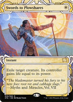 Swords to Plowshares (10) [Strixhaven Mystical Archive] [Showcase, Borderless]