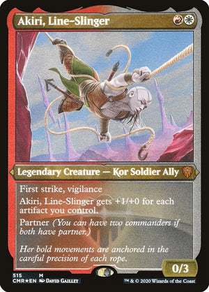 Akiri, Line-Slinger (515) [Commander Legends] [Etched]