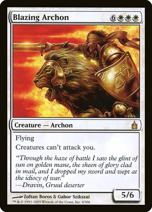 Blazing Archon (4) [Ravnica: City of Guilds]