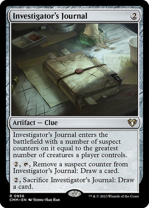 Investigator's Journal (956) [Commander Masters]