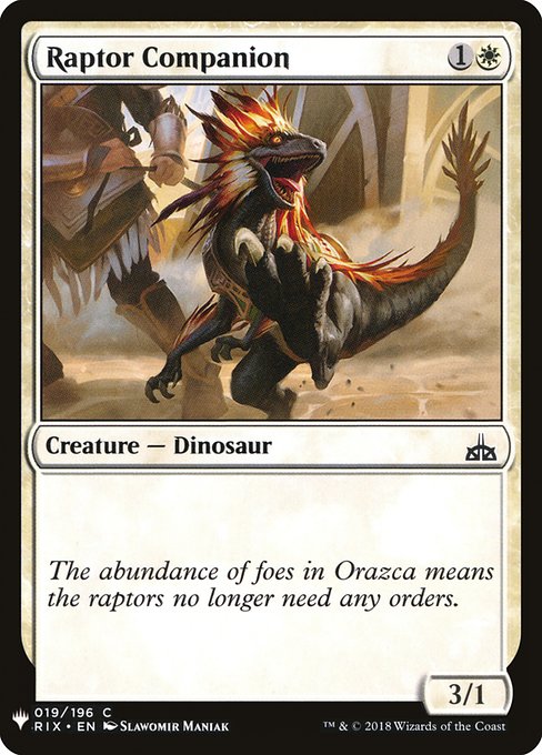 Raptor Companion (RIX-19) [The List]