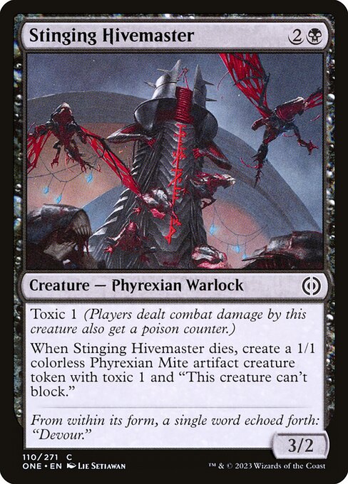 Stinging Hivemaster (110) [Phyrexia: All Will Be One]
