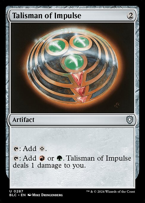 Talisman of Impulse (287) [Bloomburrow Commander]