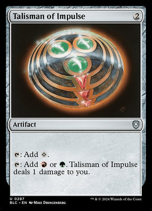 Talisman of Impulse (287) [Bloomburrow Commander]