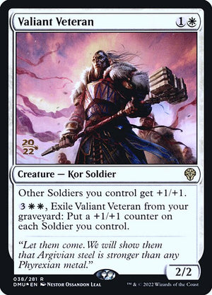 Valiant Veteran (38s) [Dominaria United Promos]