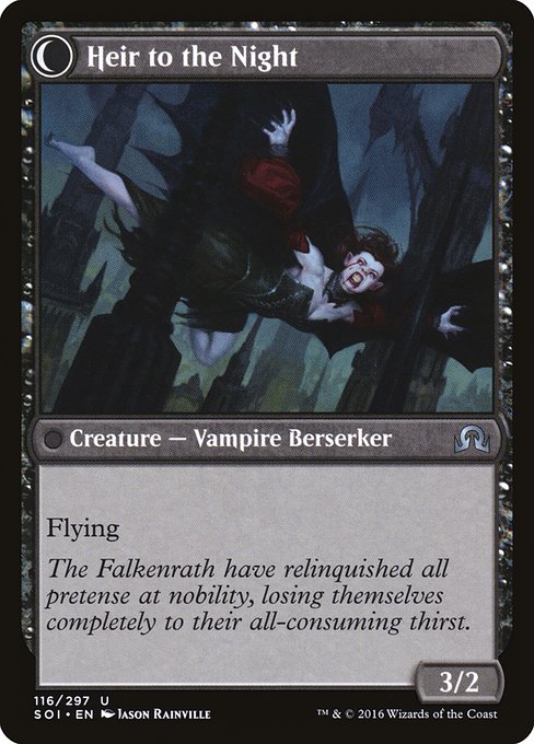 Heir of Falkenrath // Heir to the Night (116) [Shadows over Innistrad] Reverse