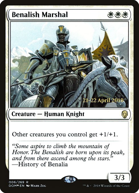 Benalish Marshal (6s) [Dominaria Promos]