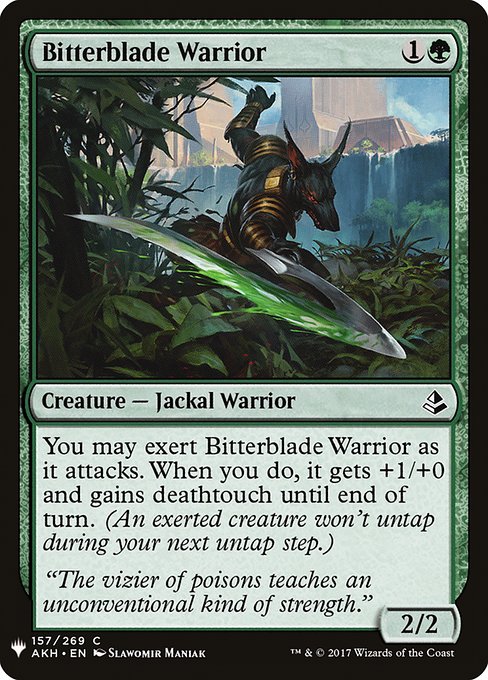 Bitterblade Warrior (AKH-157) [The List]