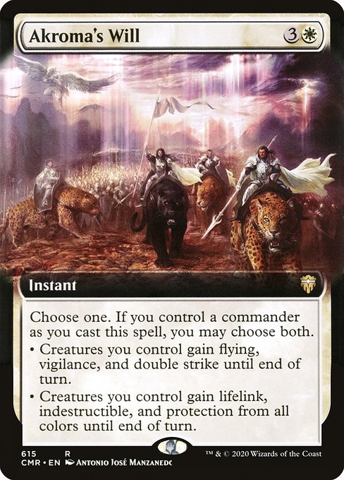 Akroma's Will (615) [Commander Legends] [Extended Art]