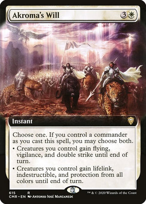 Akroma's Will (615) [Commander Legends] [Extended Art]