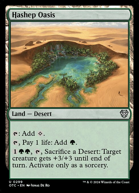 Hashep Oasis (299) [Outlaws of Thunder Junction Commander]