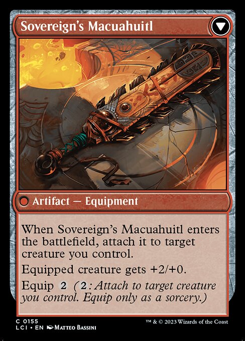 Idol of the Deep King // Sovereign's Macuahuitl (155) [The Lost Caverns of Ixalan] Reverse
