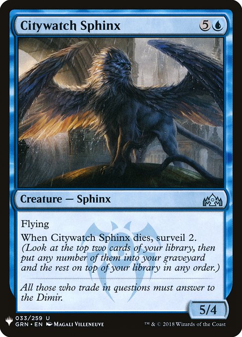 Citywatch Sphinx (GRN-33) [The List]