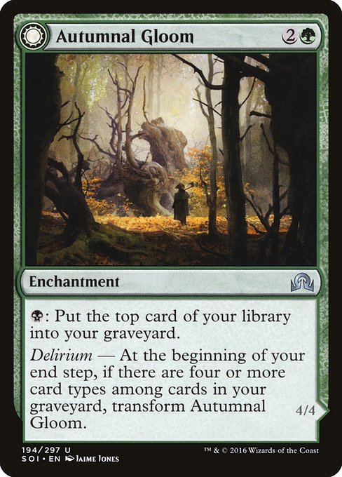 Autumnal Gloom // Ancient of the Equinox (194) [Shadows over Innistrad]