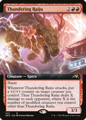 Thundering Raiju (472) [Kamigawa: Neon Dynasty] [Extended Art]