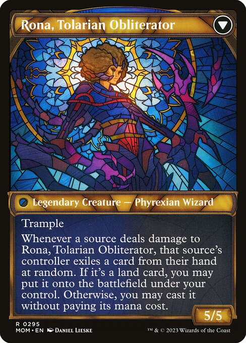 Rona, Herald of Invasion // Rona, Tolarian Obliterator (295) [March of the Machine] [Showcase]