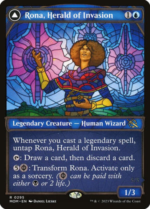 Rona, Herald of Invasion // Rona, Tolarian Obliterator (295) [March of the Machine] [Showcase]